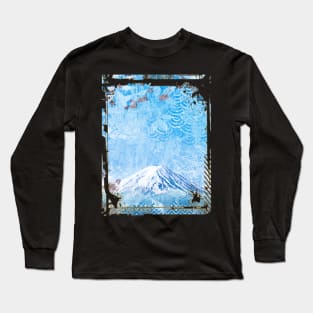 Japan Mount Fuji Cherry Blossom Sakura Collage Art 63 Long Sleeve T-Shirt